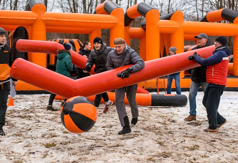 Хоккейный дриблинг Гига-клюшками