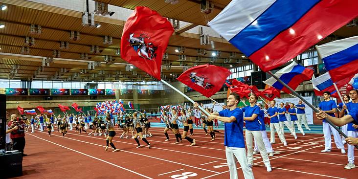 Спартакиада профсоюзов на стадионе